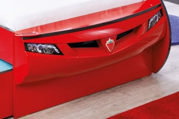 CARBED Кровать-машина Coupe с выдвижной кроватью Red 20.03.1306.00 в Мичуринском - michurinskij.mebel54.com | фото