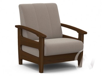 Кресло для отдыха Омега (орех лак/CATANIA COCOA) в Мичуринском - michurinskij.mebel54.com | фото