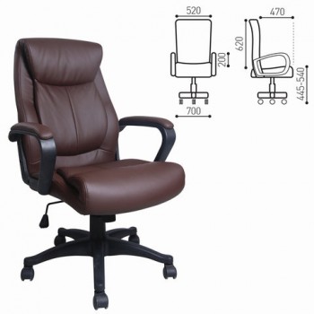 Кресло офисное BRABIX Enter EX-511 (коричневый) в Мичуринском - michurinskij.mebel54.com | фото