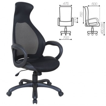 Кресло офисное BRABIX Genesis EX-517 (черное) в Мичуринском - michurinskij.mebel54.com | фото