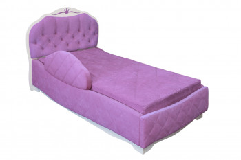 Кровать 190 Гармония Lux 67 Светло-фиолетовый (мягкий бортик) в Мичуринском - michurinskij.mebel54.com | фото