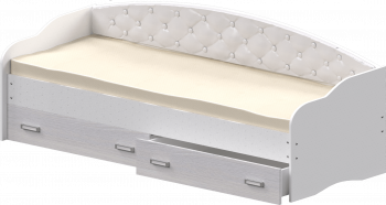 Кровать Софа-8 с мягкой спинкой (900х1900) Белый в Мичуринском - michurinskij.mebel54.com | фото