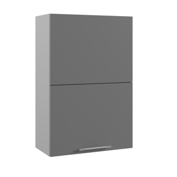 Ройс ВПГПМ 600 Шкаф верхний высокий Blum Aventos HF (Графит софт/корпус Серый) в Мичуринском - michurinskij.mebel54.com | фото